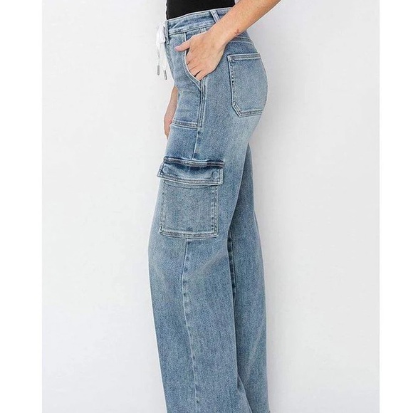 RISEN med Wash CARGO JEANS - Picture 1 of 12